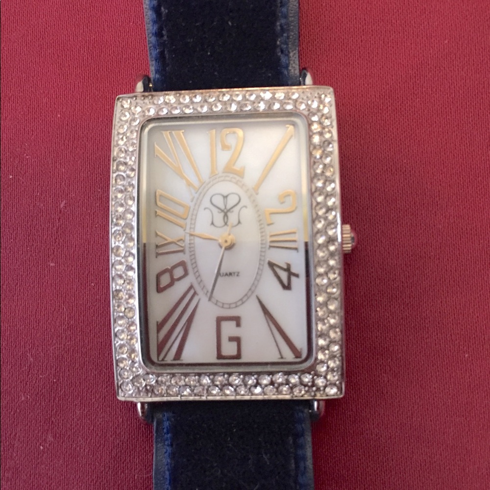 Suzanne Somers Watch & Royal Blue Velvet band